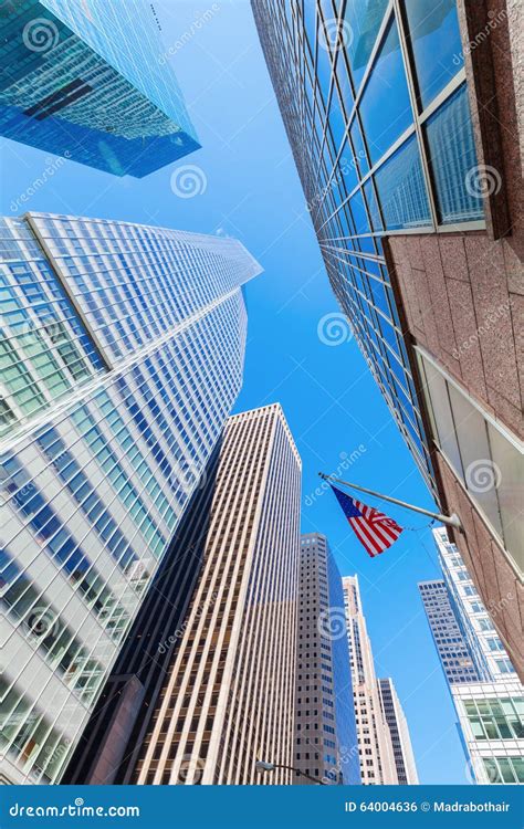 Street View With Skyscrapers In Manhattan Nyc Editorial Photo Image