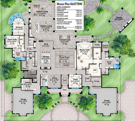 Plan 86077bw Luxurious Two Story House Plan With Expansive Outdoor