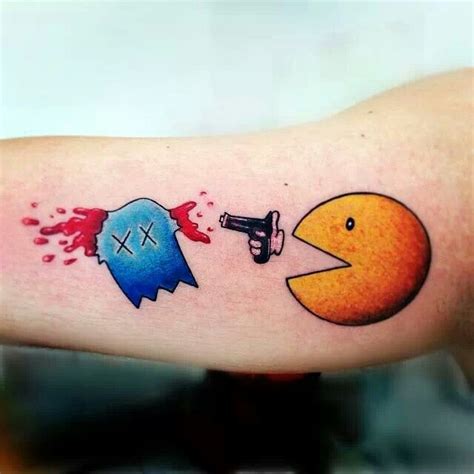 Tattoos of pacman, tattoo flash pacman. Pacman tattoo | Gaming | Pinterest | Pacman tattoo and ...
