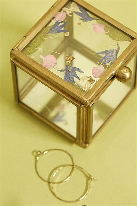 Mini Pressed Flower Jewellery Box Flower Jewellery Pressed Flowers Jewelry Box