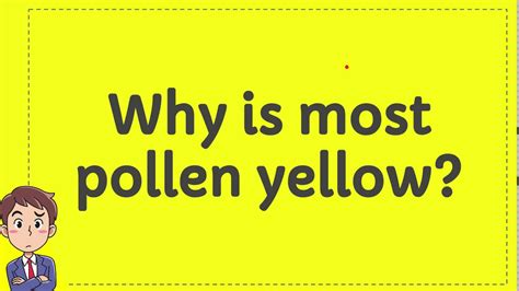 Why Is Most Pollen Yellow Youtube