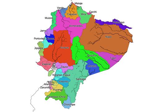 Mapa Del Ecuador Y Sus Regiones