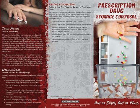 Prescription Drug Storage And Disposal Pamphlet Primo Prevention