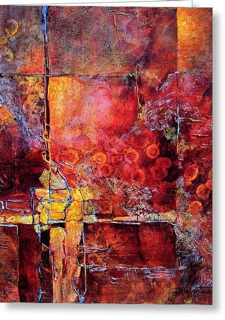 An Abstract Painting With Orange And Red Colors