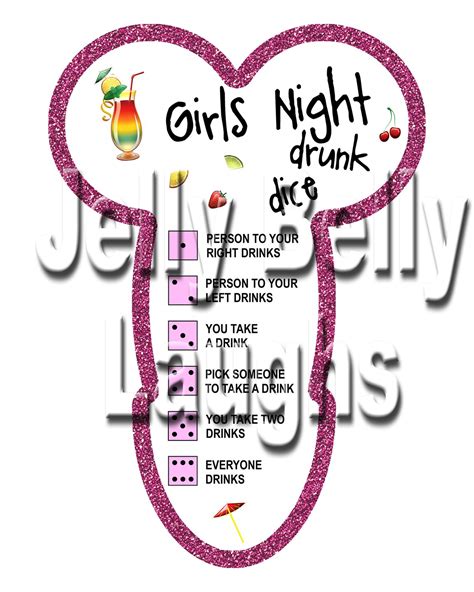 Drunk Dice Girls Night Drinking Game Adult Drinking Party Etsy