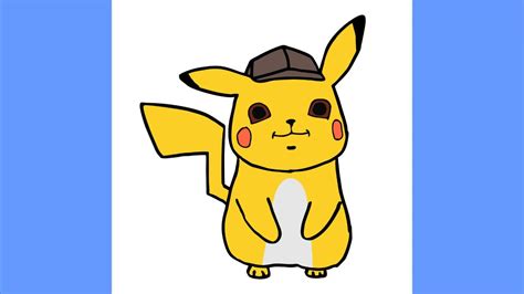 How To Draw Detective Pikachu Youtube
