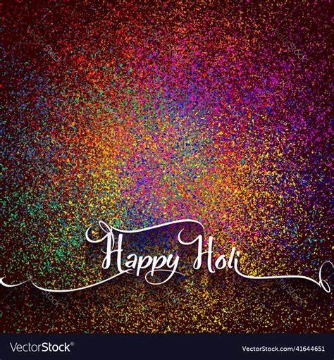 Happy Holi Indian Festival Banner Colorful Party Vector Image