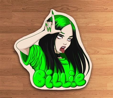 Check out our billie eilish cartoon selection for the very best in unique or custom, handmade pieces from did you scroll all this way to get facts about billie eilish cartoon? Billie Eilish sticker in 2020 | Billie eilish, Billie ...