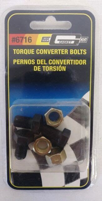 Mr Gasket 6716 Torque Converter To Flex Plate Bolts For Sale Online Ebay