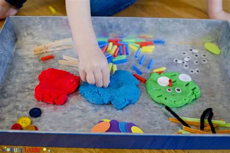 Play Doh Faces Invitation To Play Busy Toddler