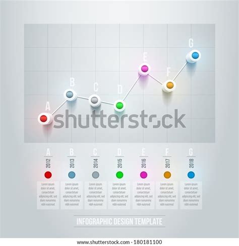 Vector 3d Line Chart Infographic Design Stock Vector Royalty Free
