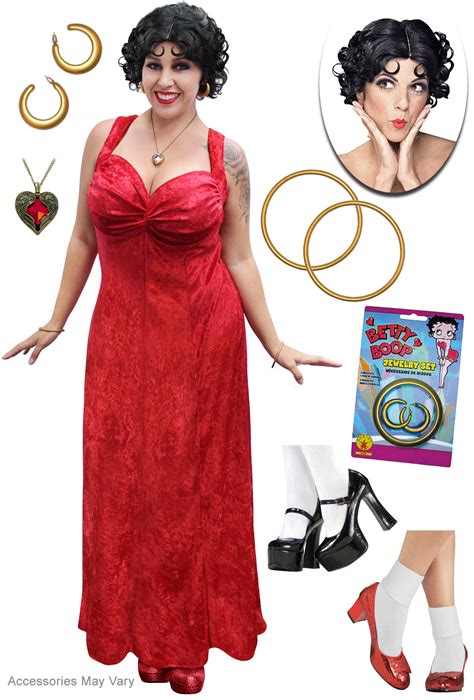 Sale Plus Size Betty Boop Halloween Costume Lg Xl 1x 2x 3x 4x 5x 6x 7x 8x