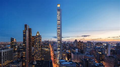 The skinny skyscraper standing tall among the new york city skyline image © shop architects. Meganom unveiled a skinny supertall tower for New York ...
