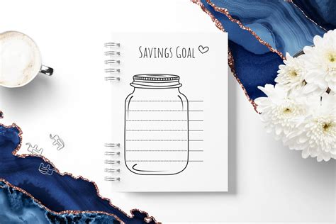 Bullet Journal Saving Jar Tracker Savings Tracker Money Etsy