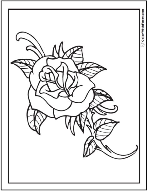 My kids love coloring pages. 73+ Rose Coloring Pages: Customize PDF Printables