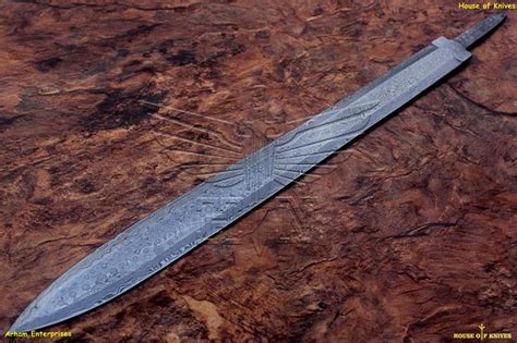 Custom Handmade Damascus Steel 29 Beautiful Sword Blank Blade
