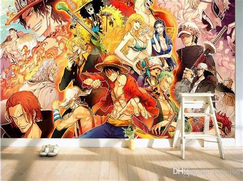 One piece / большой куш. Großhandel Japanische Anime 3D Wallpaper One Piece Wandbild Cartoon Wallpaper Für Wände ...