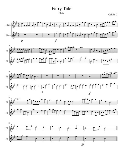 Fairy Tale Flute Duet Sheet Music For Flute Download Free In Pdf Or