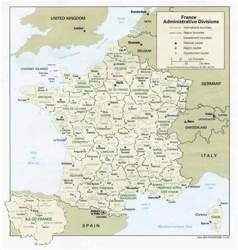 Large Administrative Map Of France France Large Administrative Map