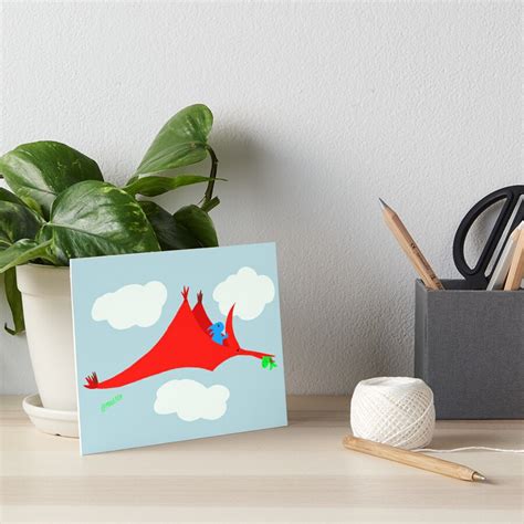 Pterodactyl Airlines Art Board Print For Sale By Mikepop Redbubble