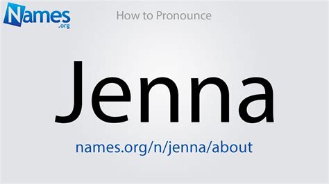 how to pronounce jenna youtube