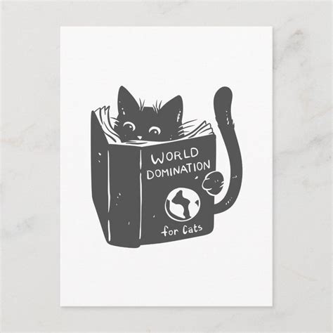 A Black And White Illustration Of A Cat In A Book With The Words World