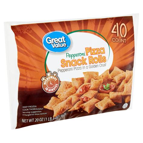 Great Value Pepperoni Pizza Snack Rolls 40 Count 20 Oz