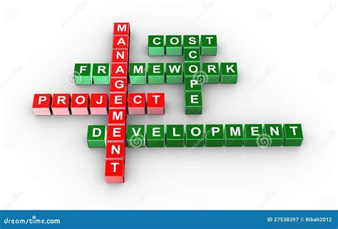 Crossword Of Project Management Stock Illustration Illustration Of