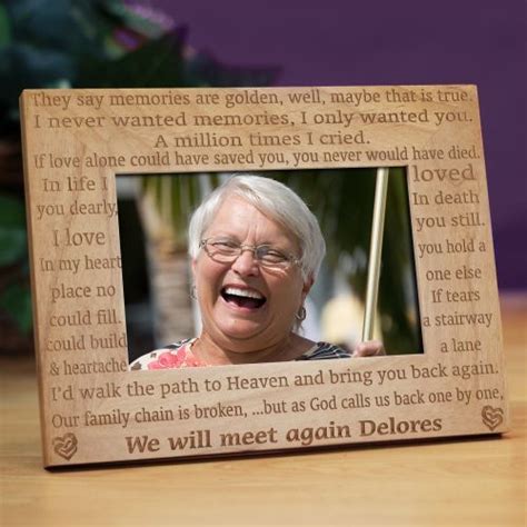 We Will Meet Again Personalized Memorial Wood Picture Frames With Your