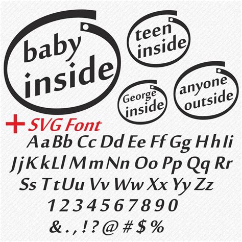 Intel Inside Art Svg Baby Inside Svg Svg Font Inside Etsy