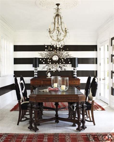 Striped Accent Wall Striped Walls White Walls Chevron Walls Dining