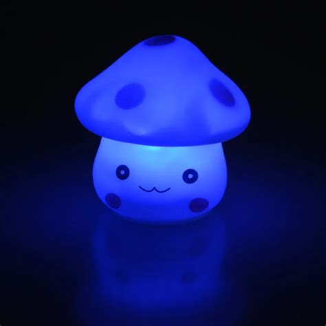 Led Mushroom Light Novelty Lamp 7 Color Changing Plastic Night Lamp