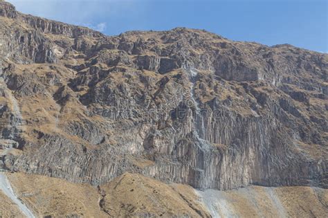 Colca Canyon Rock Formation Stock Image Image Of Hiking Peruvian