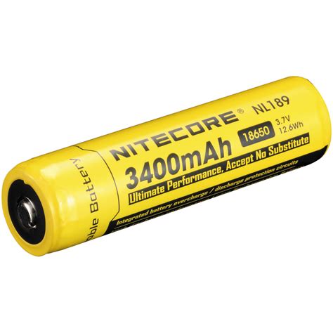Nitecore 18650 Li Ion Rechargeable Battery 37v 3400mah Nl189