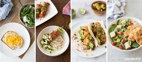 I've rounded up over 60 of the best easy summer recipes for a healthy, fresh and light meal. Light Summer Dinner Recipes | Cook Smarts Weekly Meal Plan ...