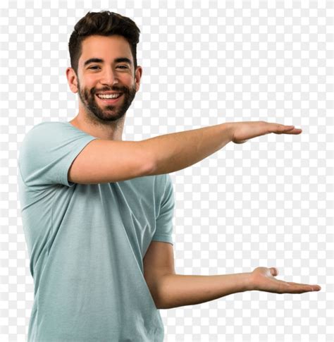 Young Man Holding Something On Transparent Png Similar Png