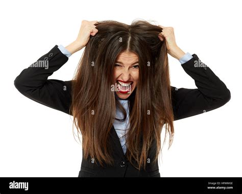 Frustration Woman Frustrated Pulling Hair Hi Res Stock Photography And