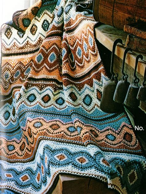 Crochet Pattern Navajo Afghanthrow Pattern Pdf Download Etsy