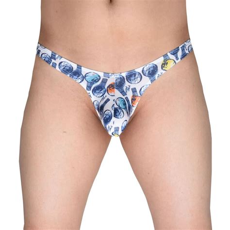 Tanga De Colores Para Hombre Ropa Interior Bikini Parte Trasera En T