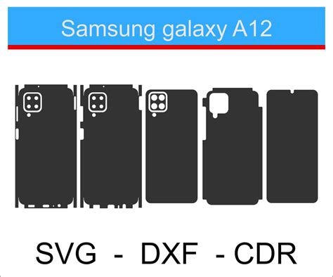 Buy Samsung Galaxy A12 Skin Cut Template Vector Svg Cut File Online In