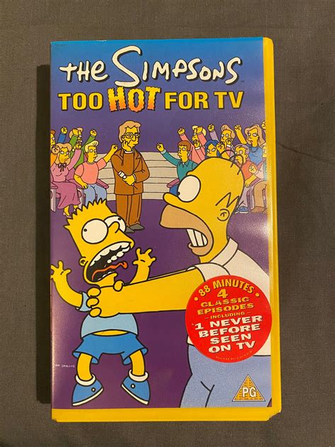 The Simpsons Too Hot For Tv Vhs Videotape Light W Etsy Österreich