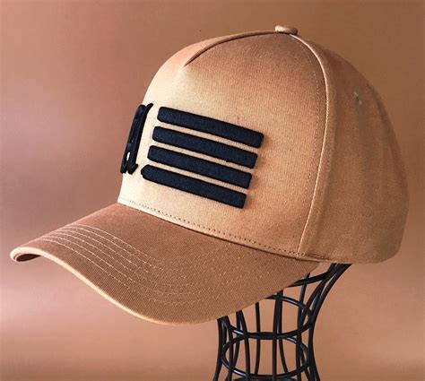 Brown Wheart 5 Panel A Frame 3d Embroidery Baseball Cap Hat