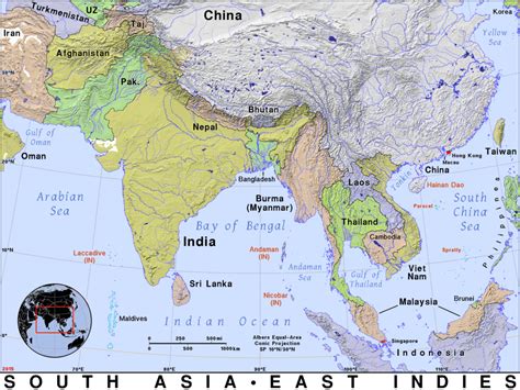 South Asia · Public Domain Maps By Pat The Free Open Source Portable