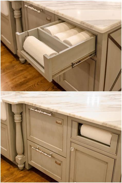 11 Install A Clever Paper Towel Drawer Like This Diykitchenisland