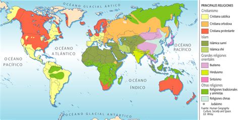 Religiones En El Mundopng 725×366 Geografia Mapas Océano Indico