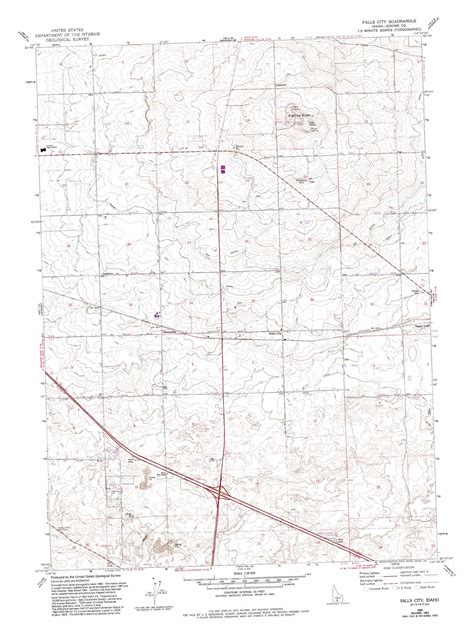 Falls City Topographic Map 124000 Scale Idaho