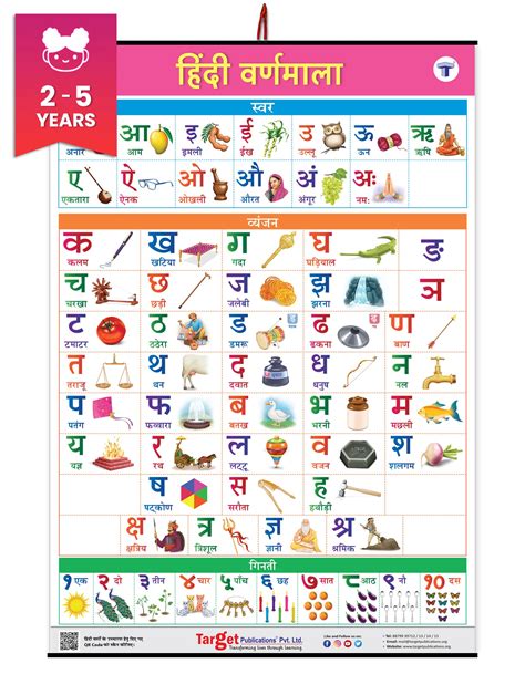 Jumbo Hindi Varnamala Chart For Kids Hindi Alphabet And Numbers