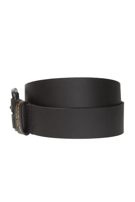 Diesel Leather Belt With Logo In Black For Men Lyst
