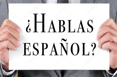 Hablas Espanol Do You Speak Spanish Written In Spanish — Stock Photo