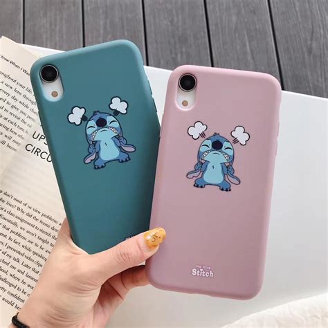 Cute Lovely Stitch Cartoon Matte Soft Silicone Phone All